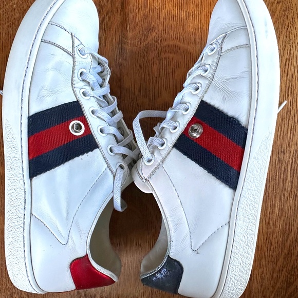 WOMEN'S GUCCI ACE SNEAKER WITH WEB - Picture 1 of 8